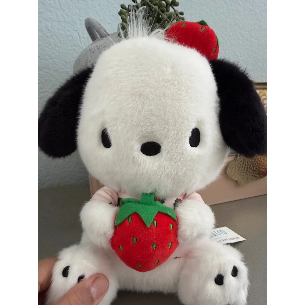 Sanrio Pochacco Strawberry Series Plush Pink Outfit 2025 Kawaii Japan Style